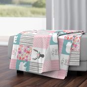 Dream Big Little Girl Wholecloth Cheater Quilt - Rotated