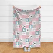 Dream Big Little Girl Wholecloth Cheater Quilt - Rotated