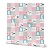 Dream Big Little Girl Wholecloth Cheater Quilt - Rotated