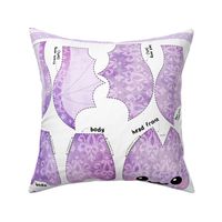 Cut & Sew Purple Damask Bat Plush