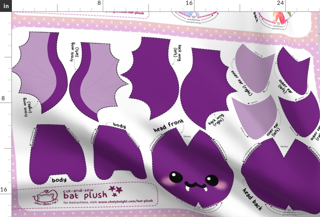Cut & Sew Bat Plush Bundle Classic