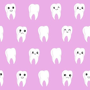 tooth fabric // cute kawaii teeth tooth fabric by andrea lauren