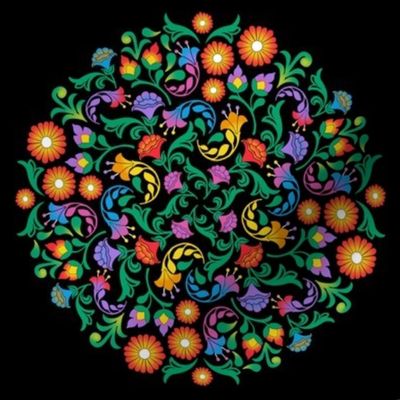 Folk Art Mandala Small