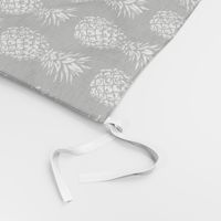 classic pineapples - white on black, small