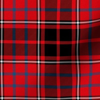 Cameron of Lochiel 1820 tartan variant - red/black/blue 6"