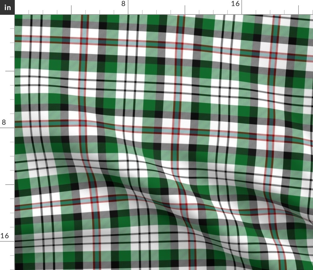 MacDuff dress tartan #1 - 6" green/white