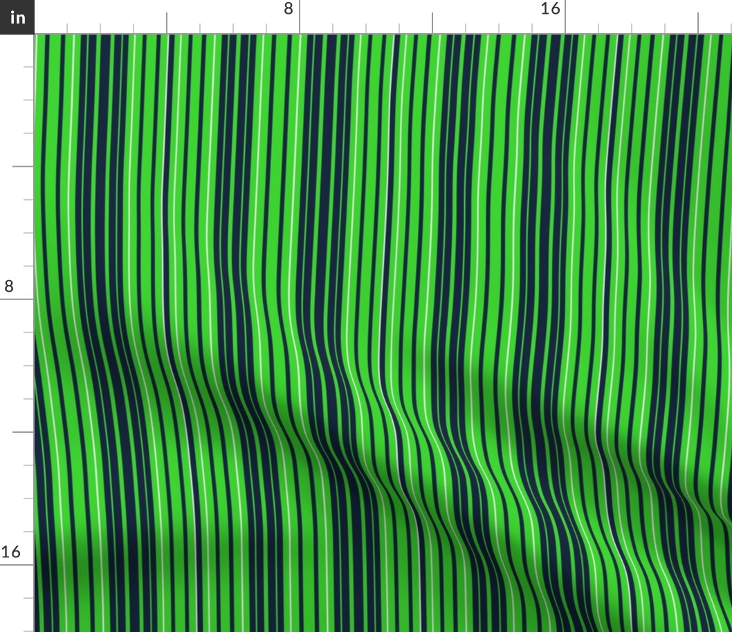 Lime and Blue Stripes Seahawks