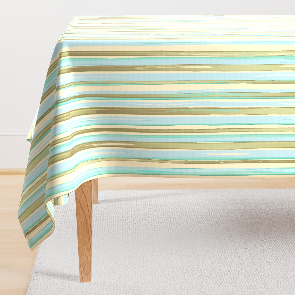 kitchen stripes - aqua multicolor