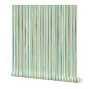 kitchen stripes - aqua multicolor