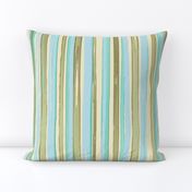 kitchen stripes - aqua multicolor