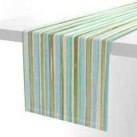 kitchen stripes - aqua multicolor