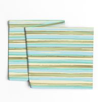 kitchen stripes - aqua multicolor