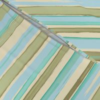 kitchen stripes - aqua multicolor