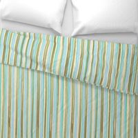 kitchen stripes - aqua multicolor