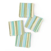 kitchen stripes - aqua multicolor