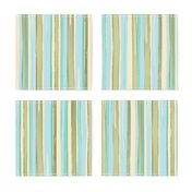 kitchen stripes - aqua multicolor