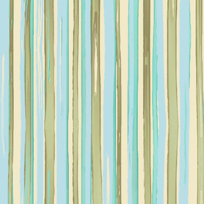 kitchen stripes - aqua multicolor