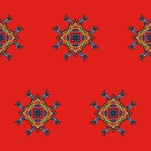 FROG TRIBAL STYLE DIAMOND RED