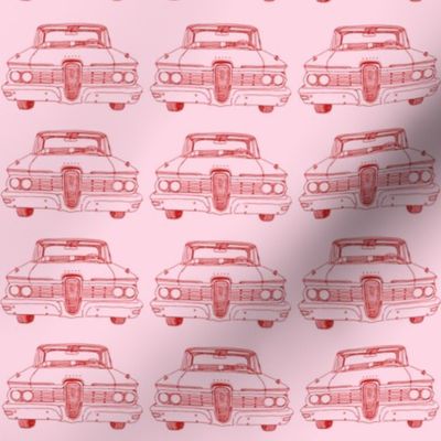 1959 Edsel Ranger or Corsair red on pink