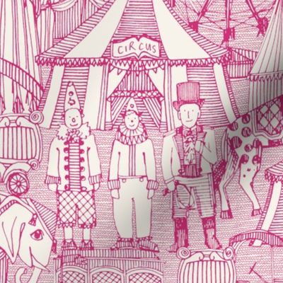 retro circus pink ivory