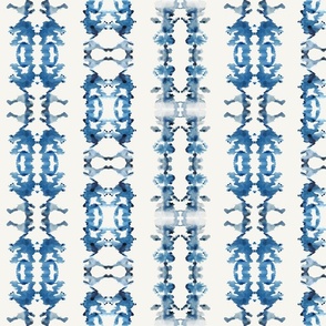 Small Rorschach Stripe- Indigo Blues