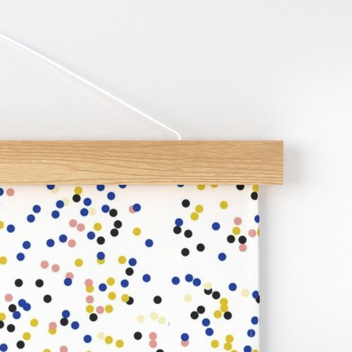 Confetti dots - small dots cobalt yellow black