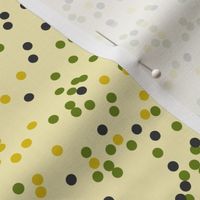 Confetti dots - lemon and mint tiny dots yellow green graphite 