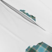 Michigan silhouette - 18" tartan on white