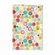 umbrellas ivory tea towel