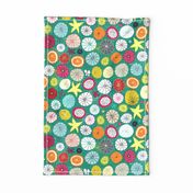 umbrellas jade tea towel