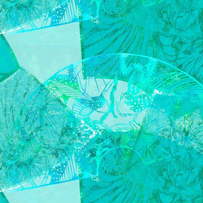 Wild Orchids turquoise background