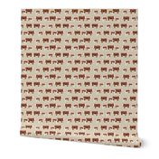 hereford cattle and calf fabric farm fabrics - sand