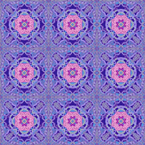 Purple Ornate flower motif