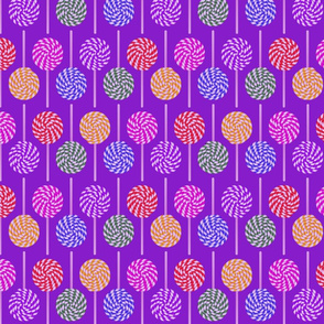 lollypops on purple