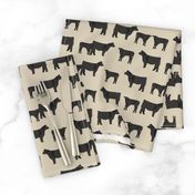 black angus fabric cattle and cow fabric cow design - sand