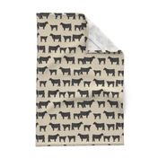 black angus fabric cattle and cow fabric cow design - sand