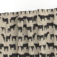 black angus fabric cattle and cow fabric cow design - sand