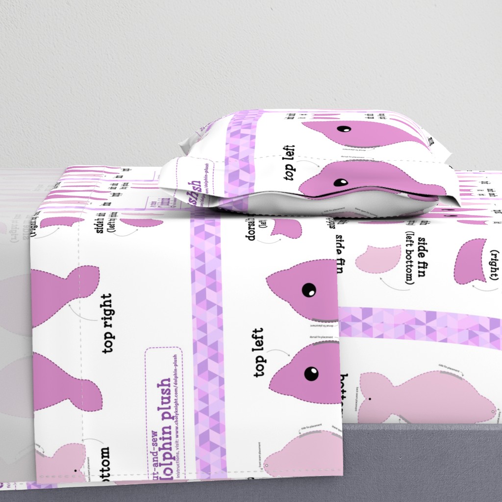 Cut & Sew Purple Dolphin Plush