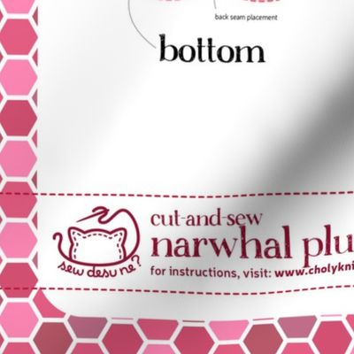 Cut & Sew Pink Narwhal Plush