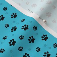 Paw prints blue Schnauzer Dogs