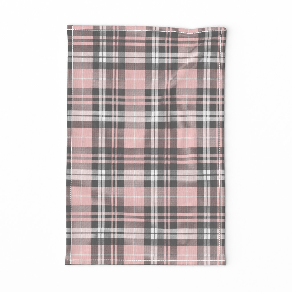 fall plaid - pink and grey - fearfully and wonderfully made coordinate fabric