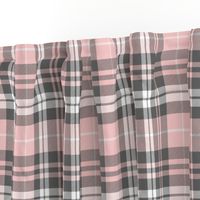 fall plaid - pink and grey - fearfully and wonderfully made coordinate fabric