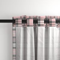 fall plaid - pink and grey - fearfully and wonderfully made coordinate fabric