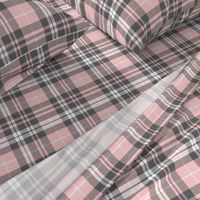 fall plaid - pink and grey - fearfully and wonderfully made coordinate fabric