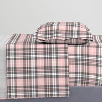 fall plaid - pink and grey - fearfully and wonderfully made coordinate fabric