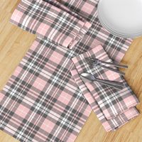 fall plaid - pink and grey - fearfully and wonderfully made coordinate fabric