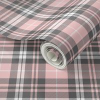 fall plaid - pink and grey - fearfully and wonderfully made coordinate fabric