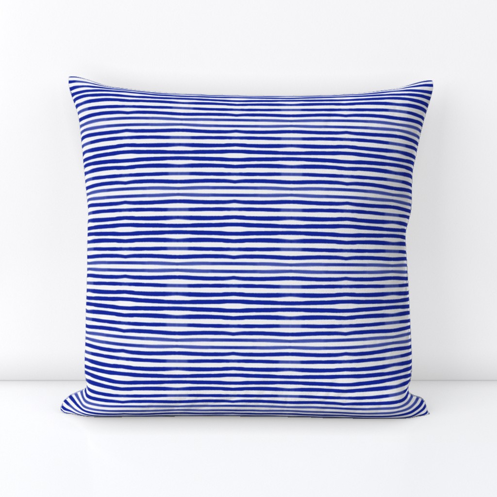 Watercolor stripes - cobalt pin stripes || by synny afternoon
