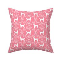 poodle silhouette floral minimal fabric pattern flamingo