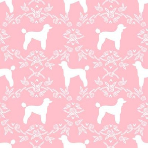 poodle silhouette floral minimal fabric pattern pink